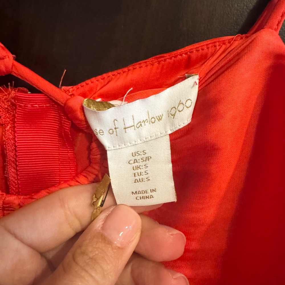 House of Harlow 1960 Vibrant Red Top